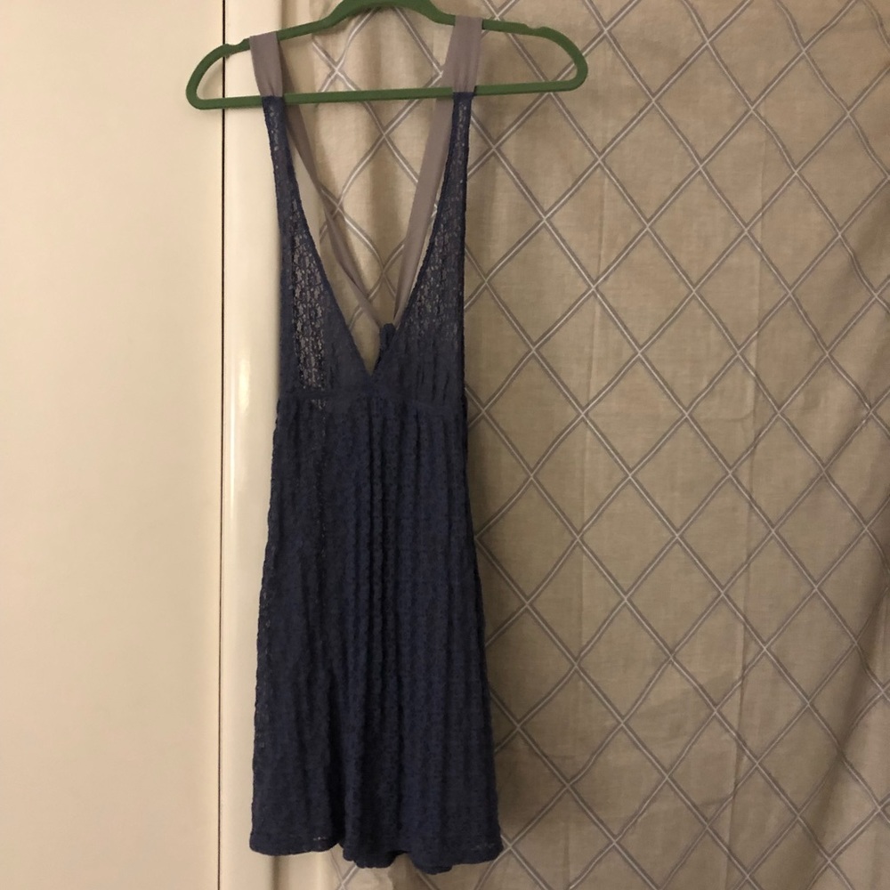 Free People Purple Lace Top